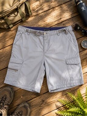 BC Clothing Expedition Men Gray Cargo Hiking Shorts Size 40 Lightweight stretch